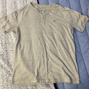 Tan medium button up shirt from American eagle